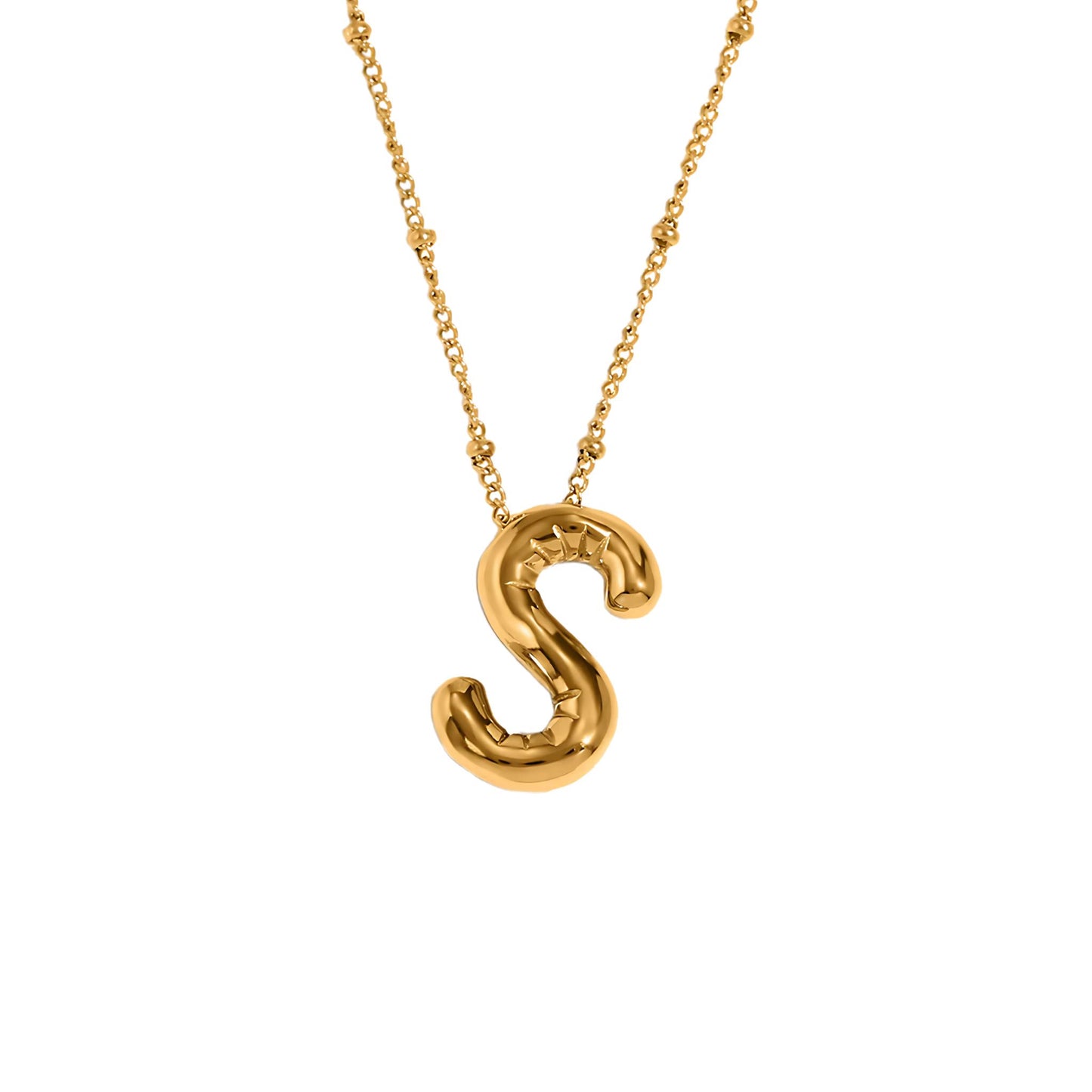 Ballon Buchstaben Halskette in Gold