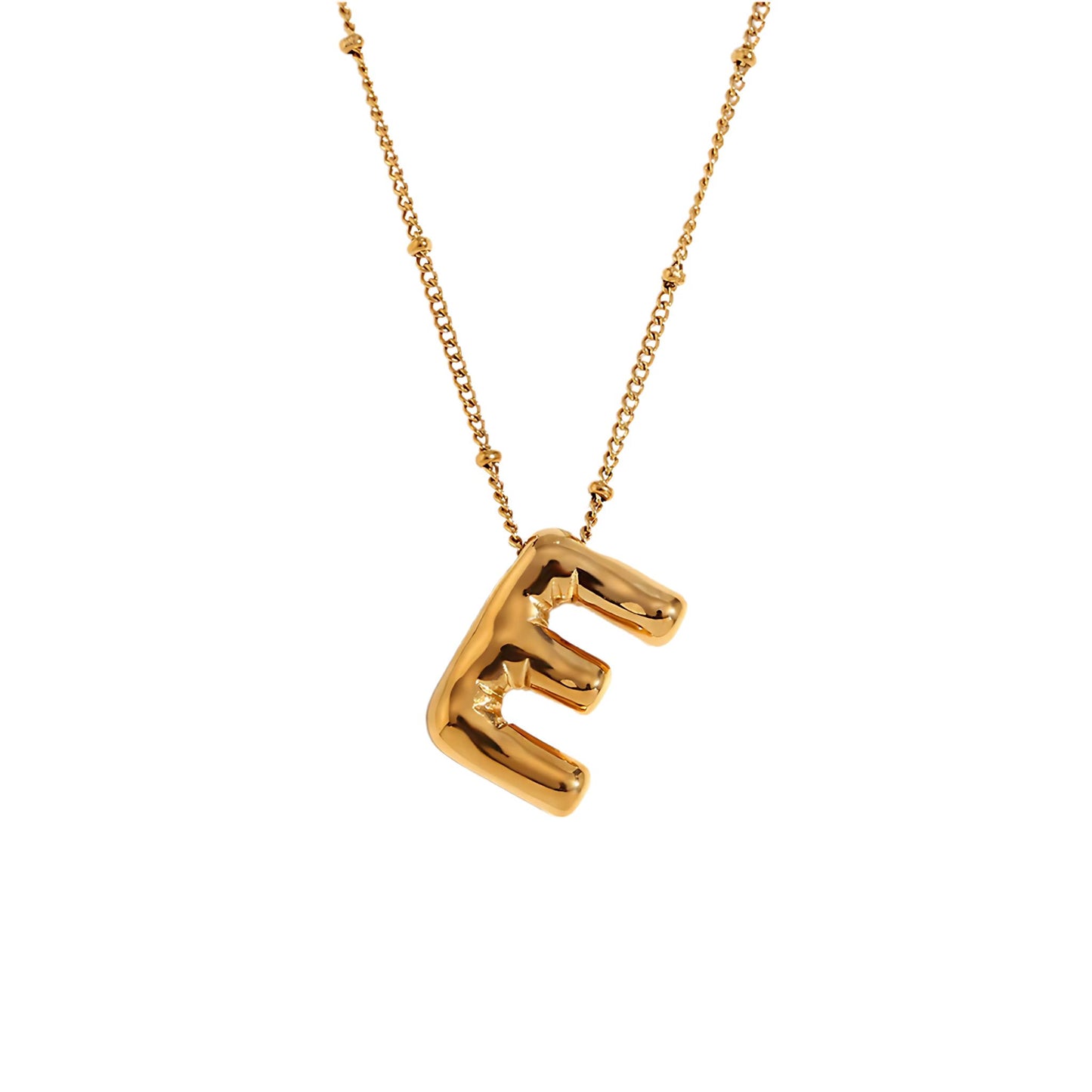 Ballon Buchstaben Halskette in Gold