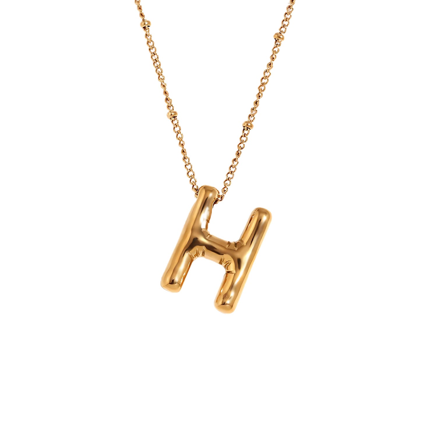 Ballon Buchstaben Halskette in Gold