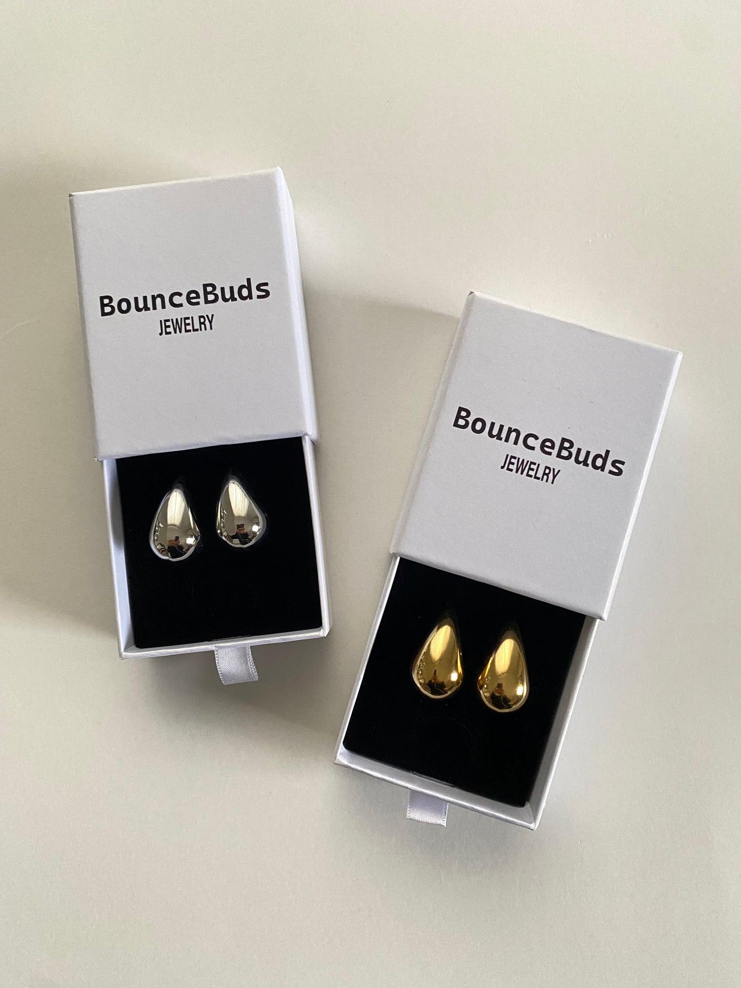 Tropfen Ohrringe (Gold/Silber)